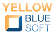 Yellow blue soft logo Yellow blue soft logo